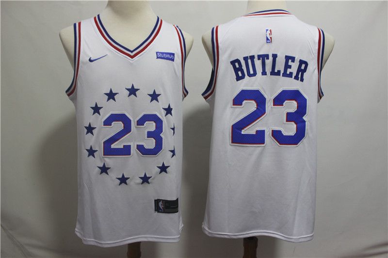 Men Philadelphia 76ers #23 Butler White City Edition Game Nike NBA Jerseys->more jerseys->NBA Jersey